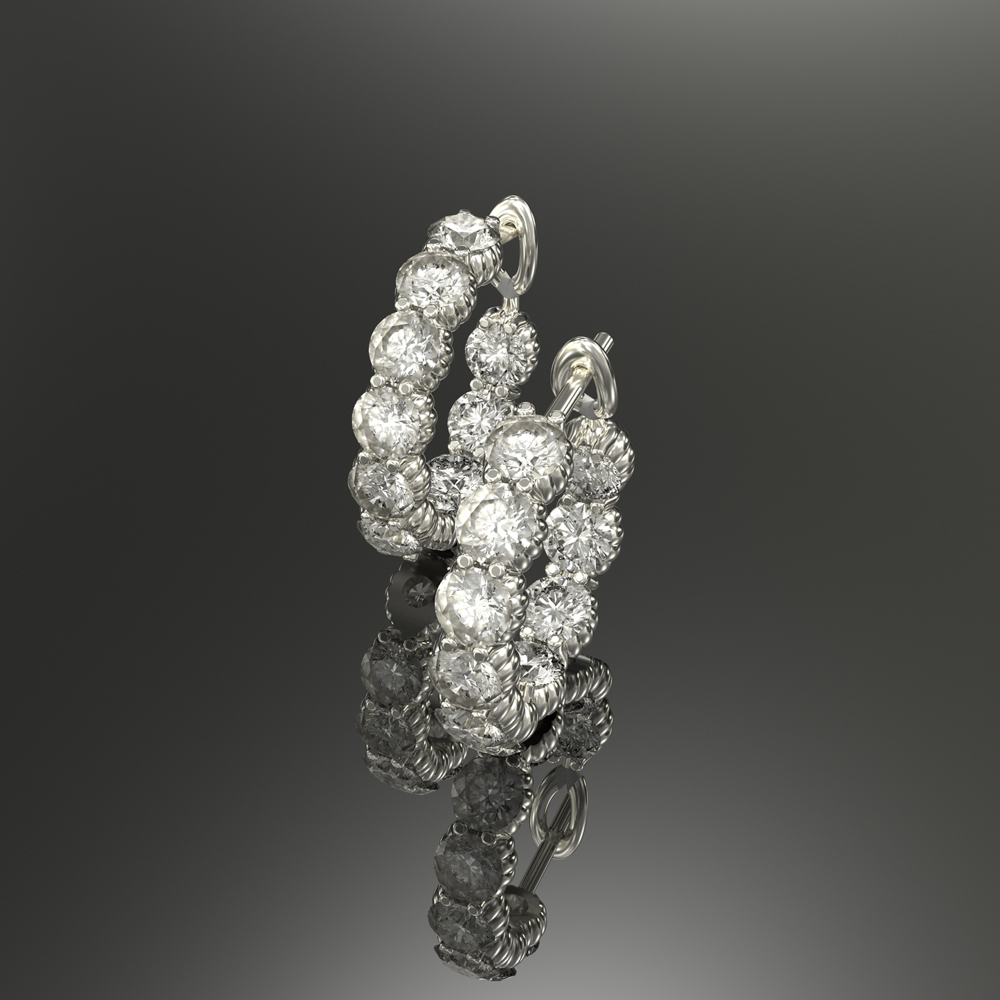 Diamond Huggie Earrings, Bati Collection