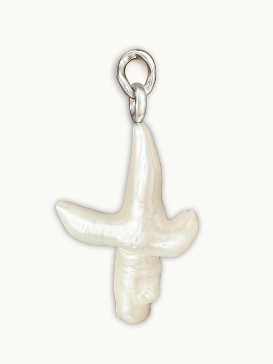 God’s Love Single Pearl Cross Drop