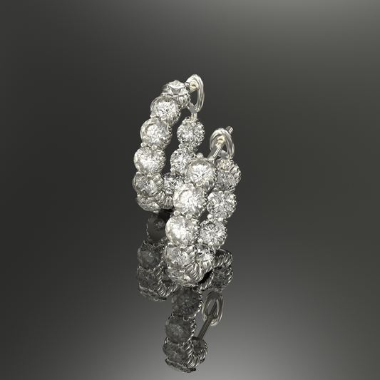 Diamond Huggie Earrings, Bati Collection